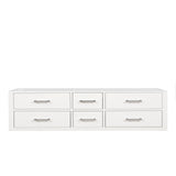 Castor 72 in W x 22 in D White Double Bath Vanity