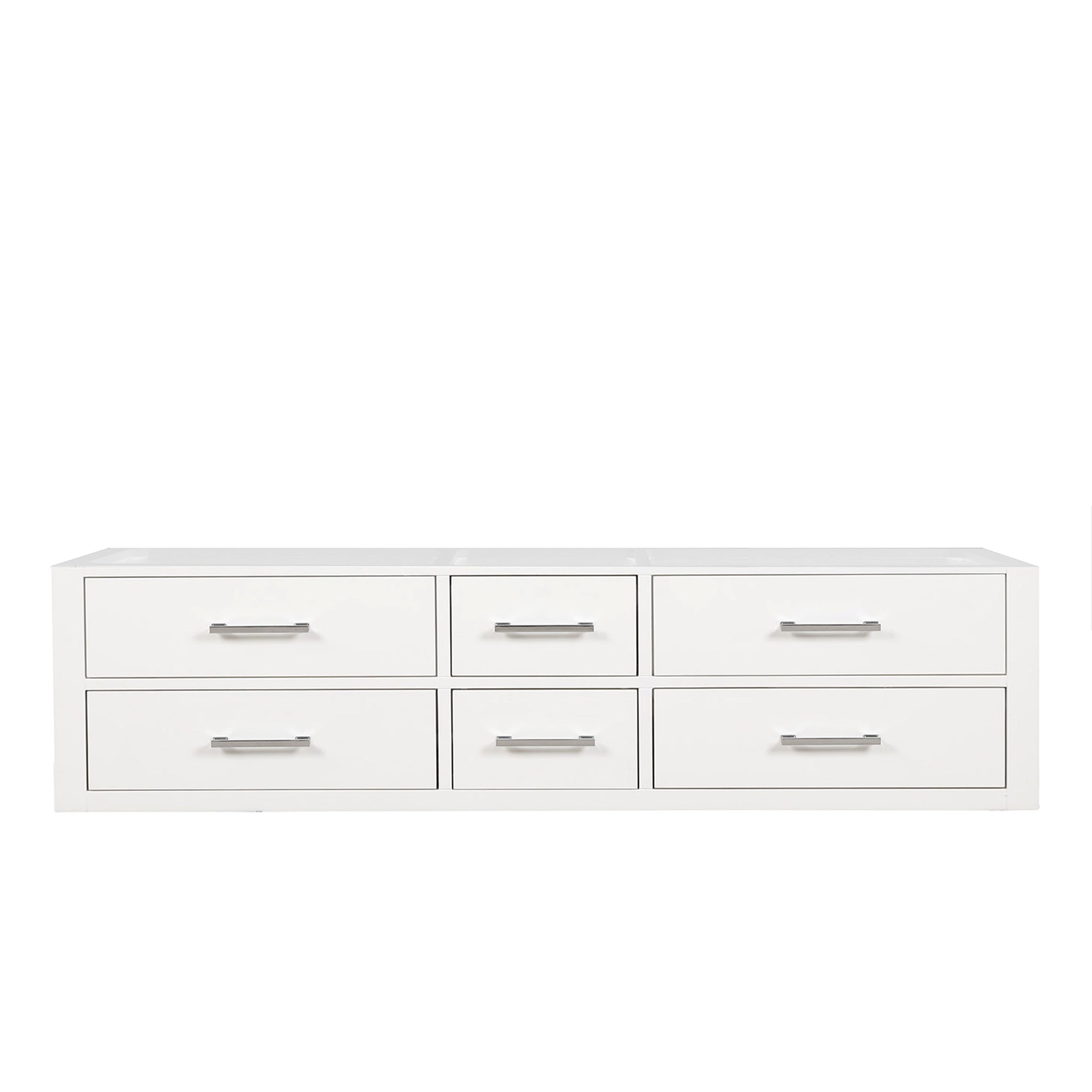 Castor 72 in W x 22 in D White Double Bath Vanity