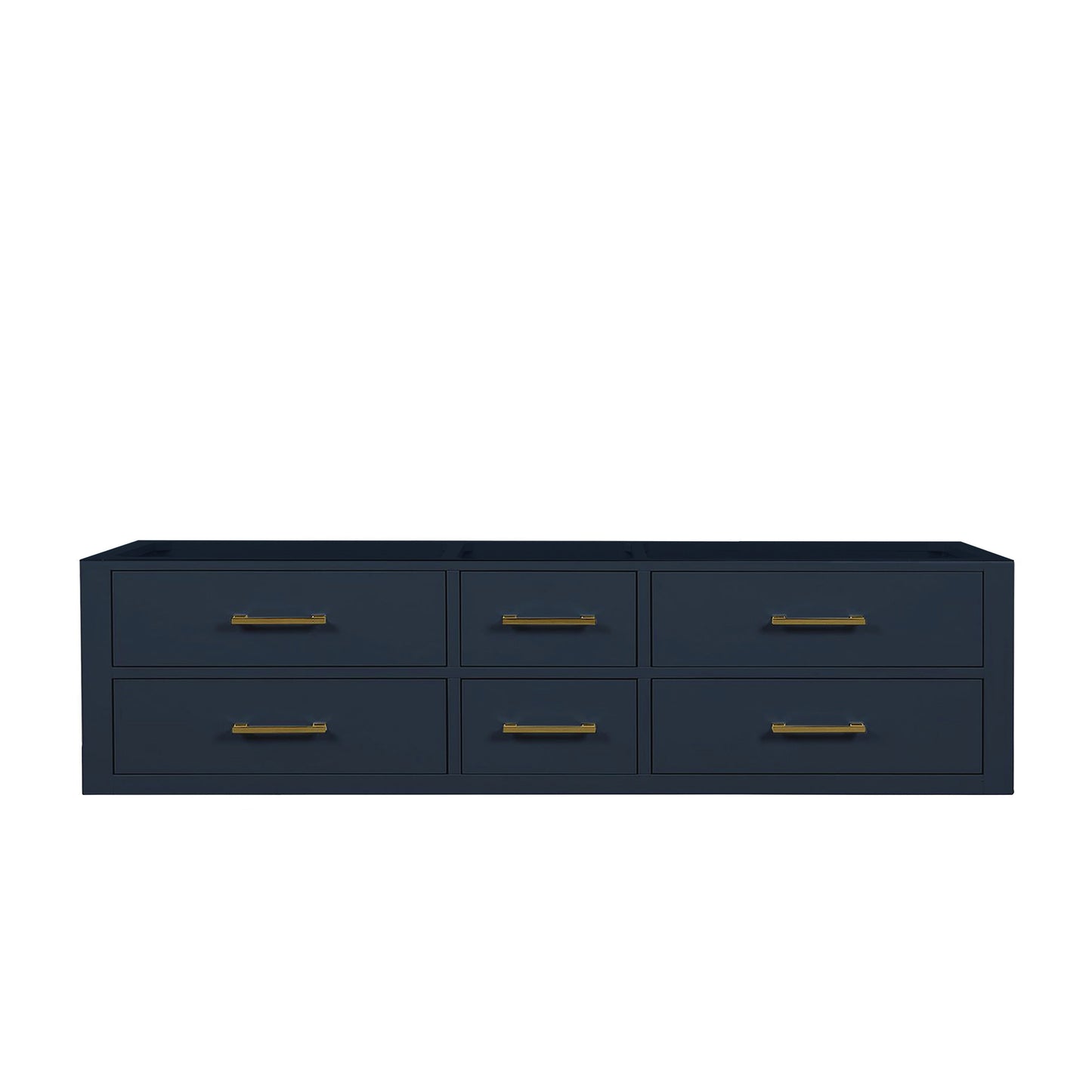 Castor 72 in W x 22 in D Blue Double Bath Vanity
