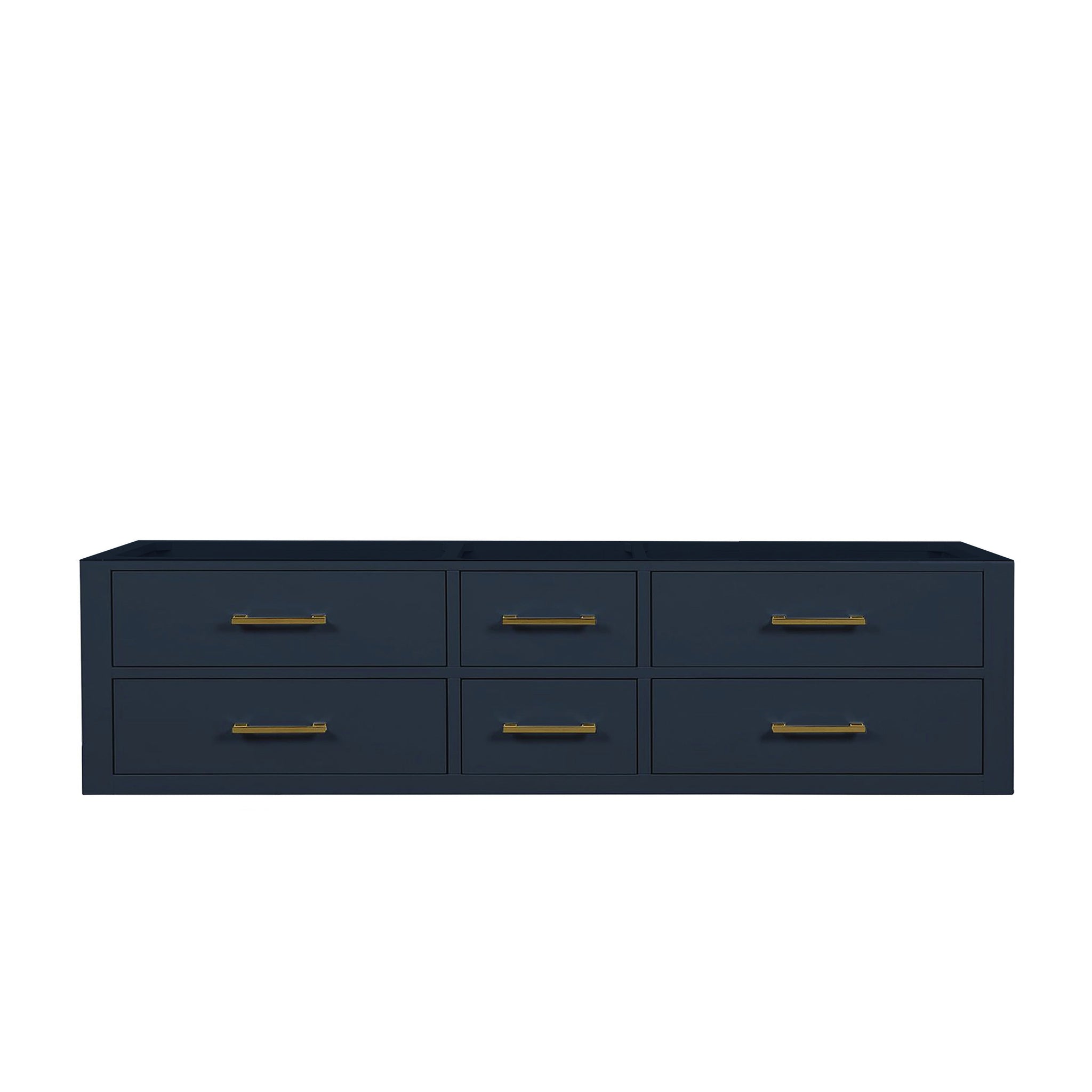 Castor 72 in W x 22 in D Blue Double Bath Vanity