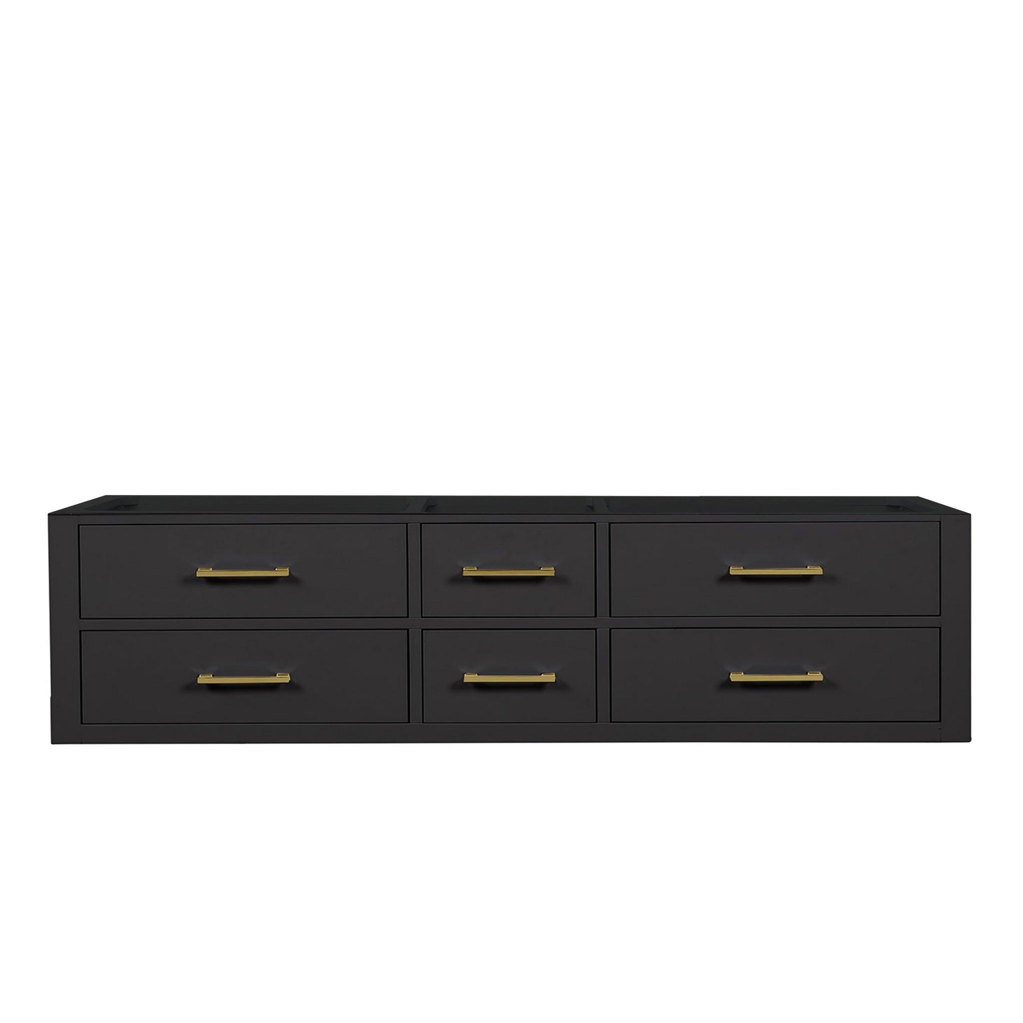 Castor 72 in W x 22 in D Black Double Bath Vanity