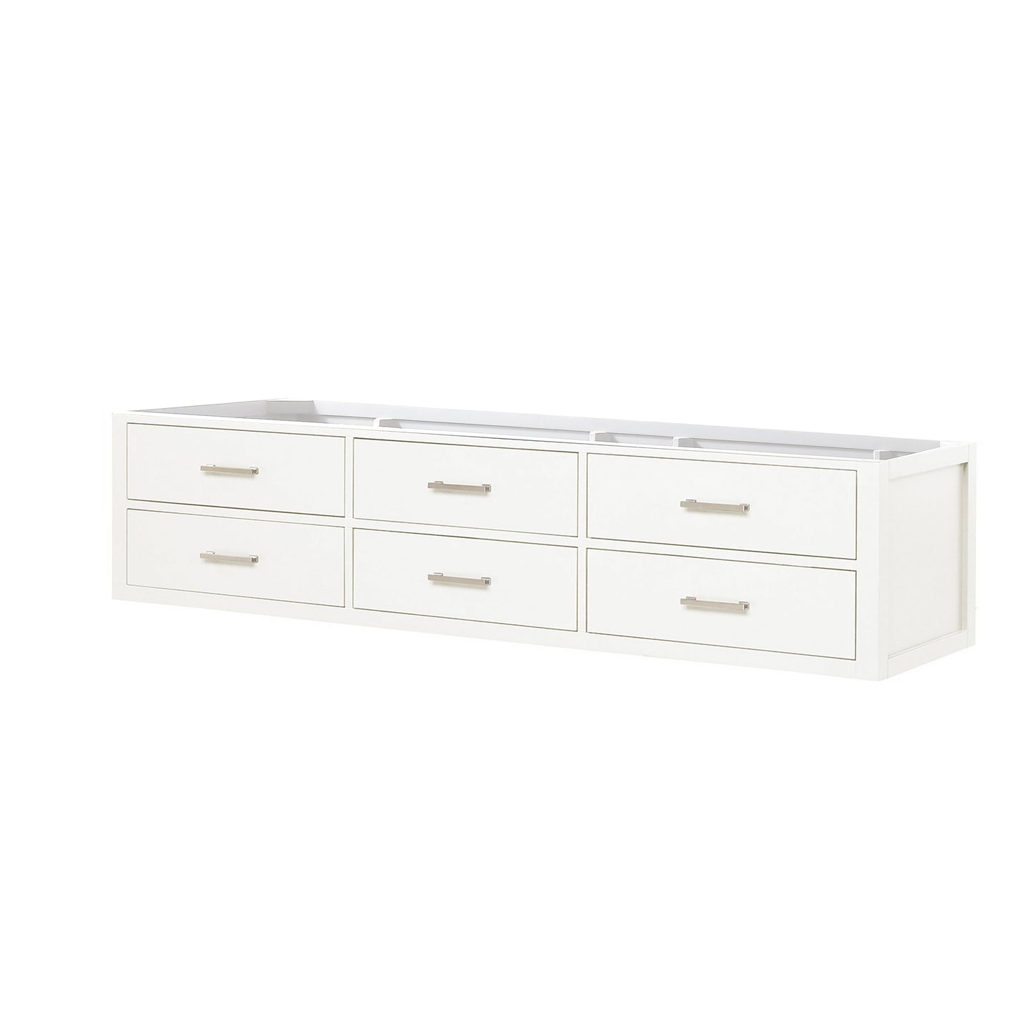 Castor 80 in W x 22 in D White Double Bath Vanity