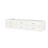 Castor 80 in W x 22 in D White Double Bath Vanity