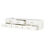 Castor 80 in W x 22 in D White Double Bath Vanity