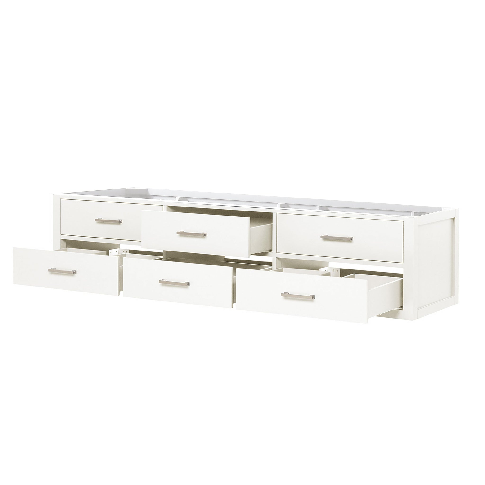Castor 80 in W x 22 in D White Double Bath Vanity