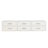 Castor 80 in W x 22 in D White Double Bath Vanity