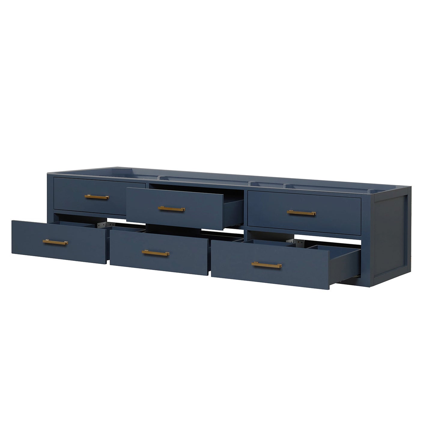 Castor 80 in W x 22 in D Blue Double Bath Vanity
