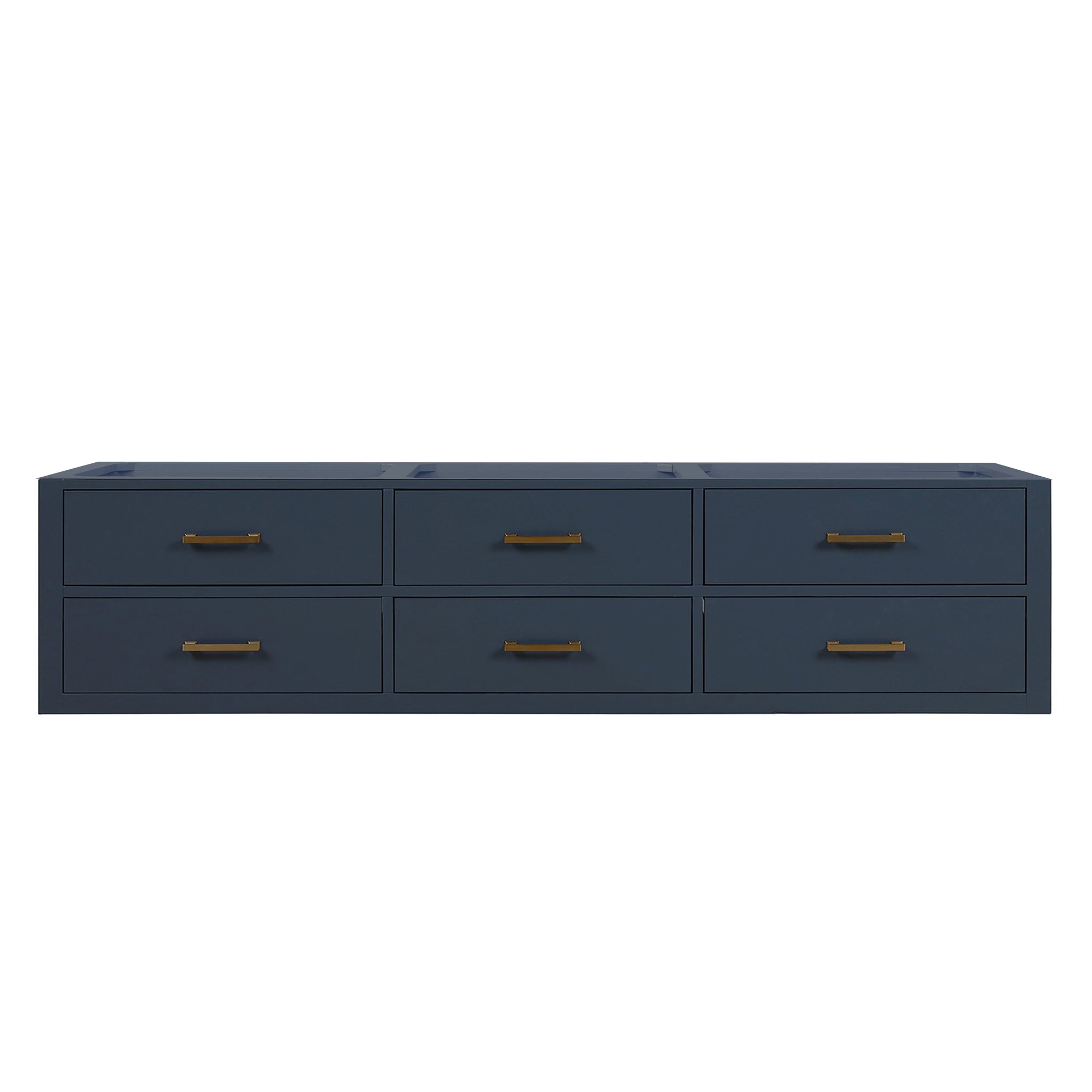 Castor 80 in W x 22 in D Blue Double Bath Vanity