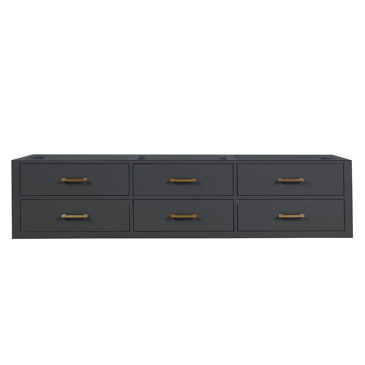 Castor 80 in W x 22 in D Black Double Bath Vanity