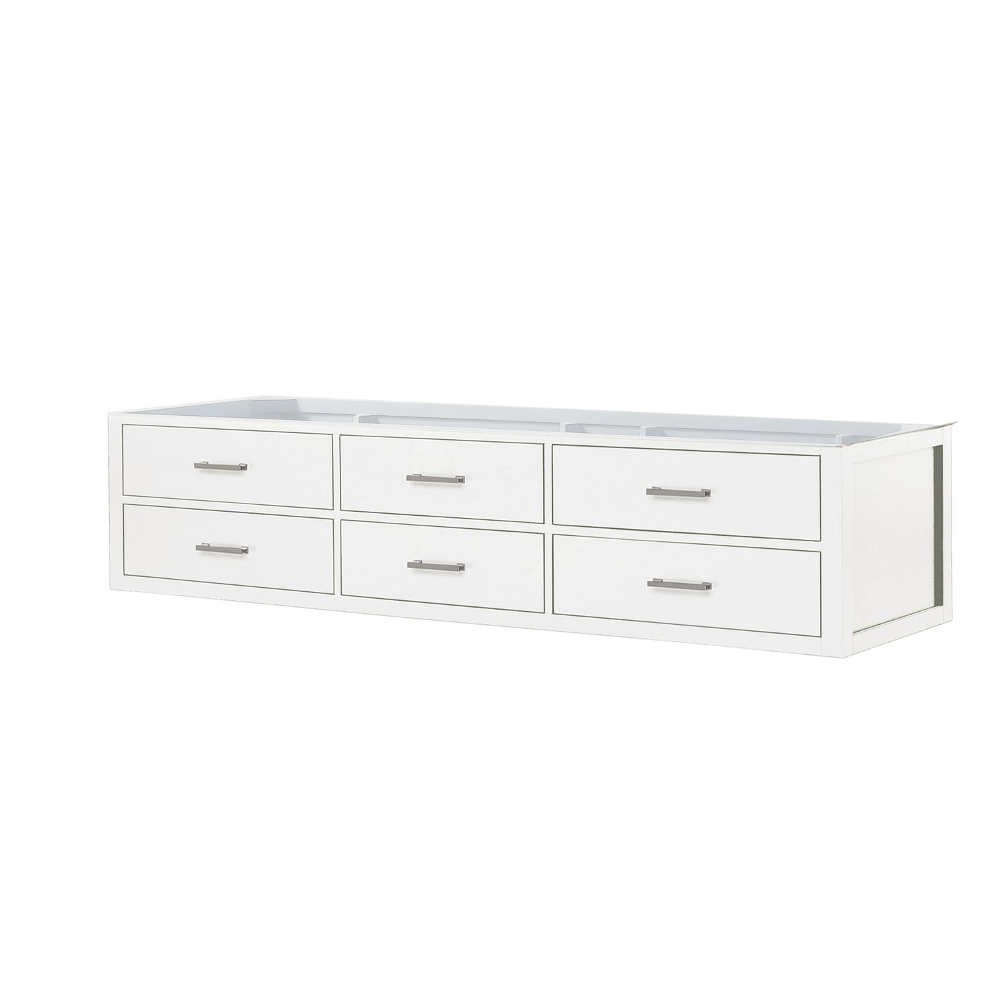 Castor 84 in W x 22 in D White Double Bath Vanity
