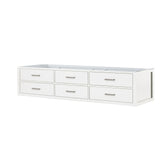 Castor 84 in W x 22 in D White Double Bath Vanity