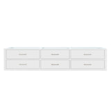 Castor 84 in W x 22 in D White Double Bath Vanity