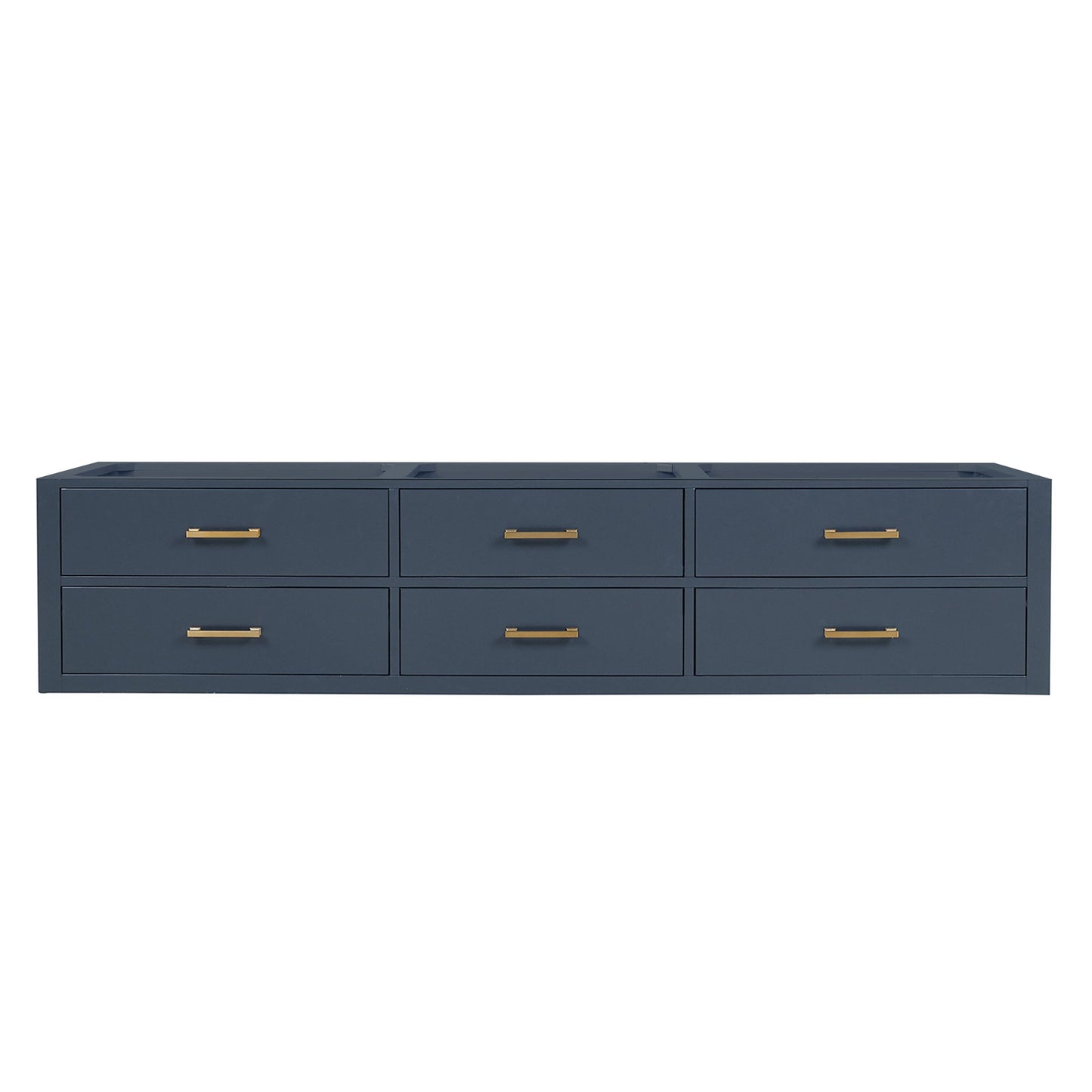 Castor 84 in W x 22 in D Blue Double Bath Vanity