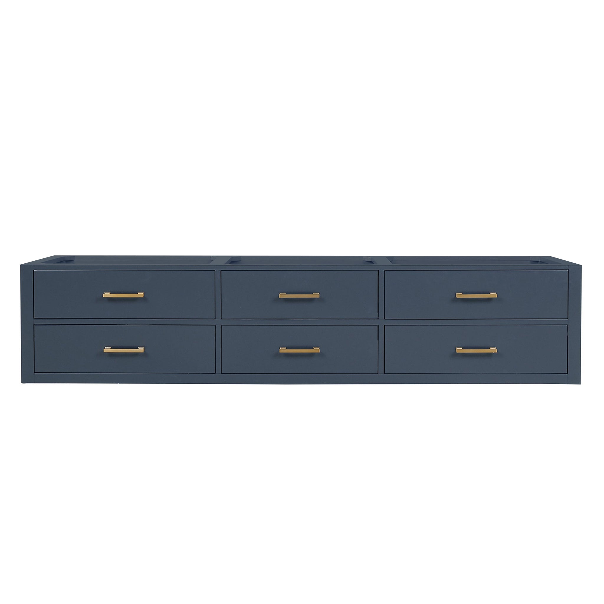 Castor 84 in W x 22 in D Blue Double Bath Vanity