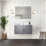 Geneva 36 in. W x 22 in. D Dark Grey Bath Vanity