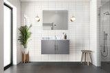 Geneva 36 in. W x 22 in. D Dark Grey Bath Vanity
