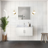 Geneva 36 in. W x 22 in. D Glossy White Bath Vanity