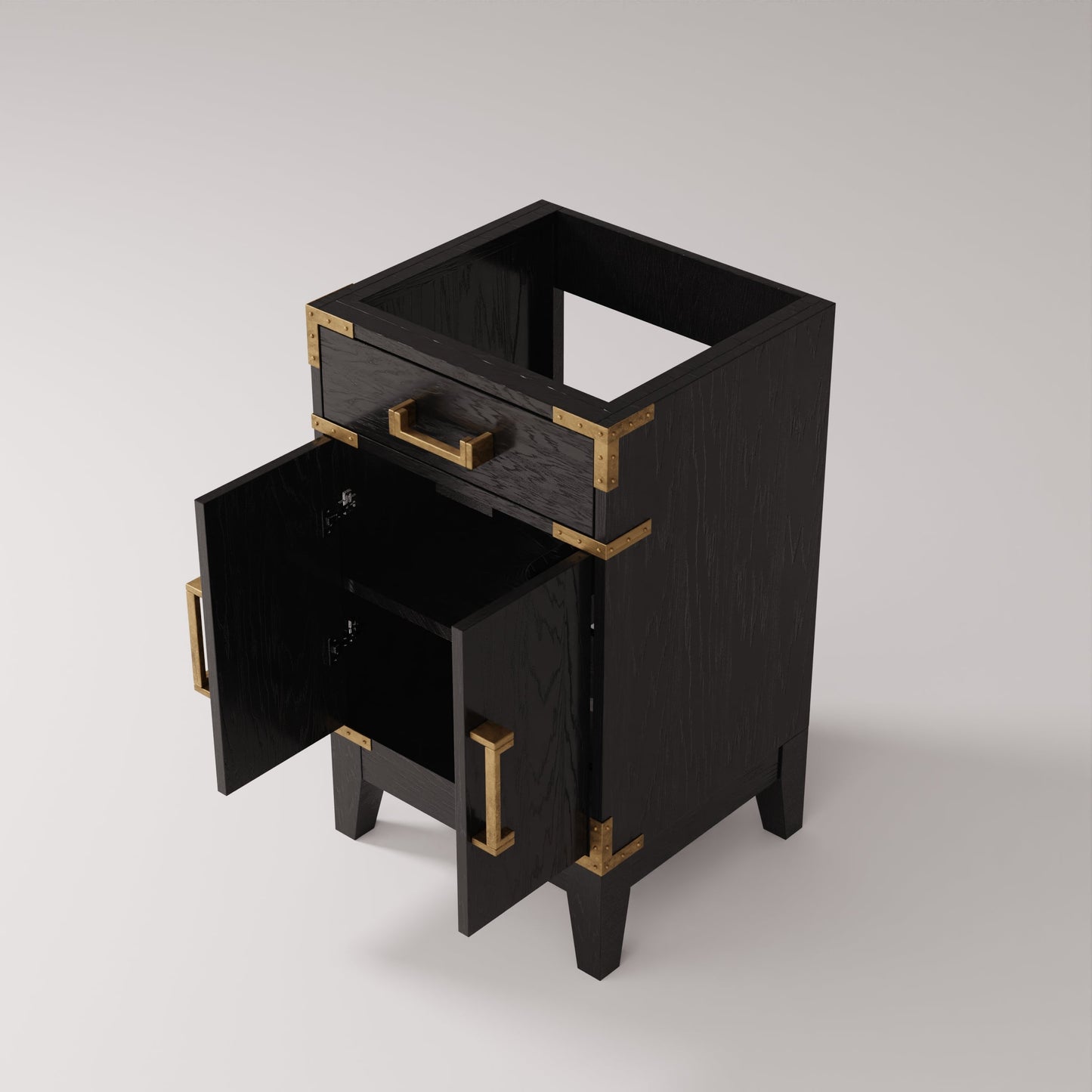 Laurel 20 in W x 18 in D Black Oak Single Bath Vanity