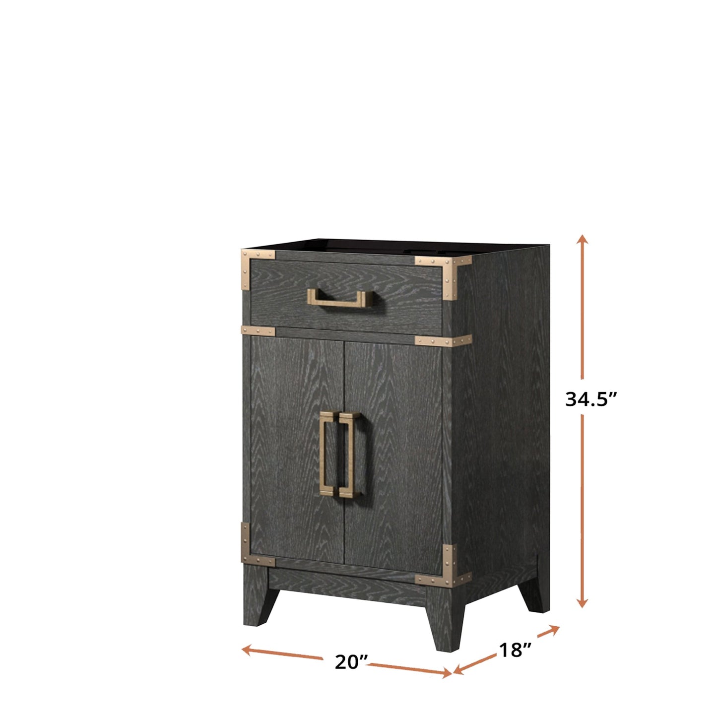 Laurel 20 in W x 18 in D Black Oak Single Bath Vanity