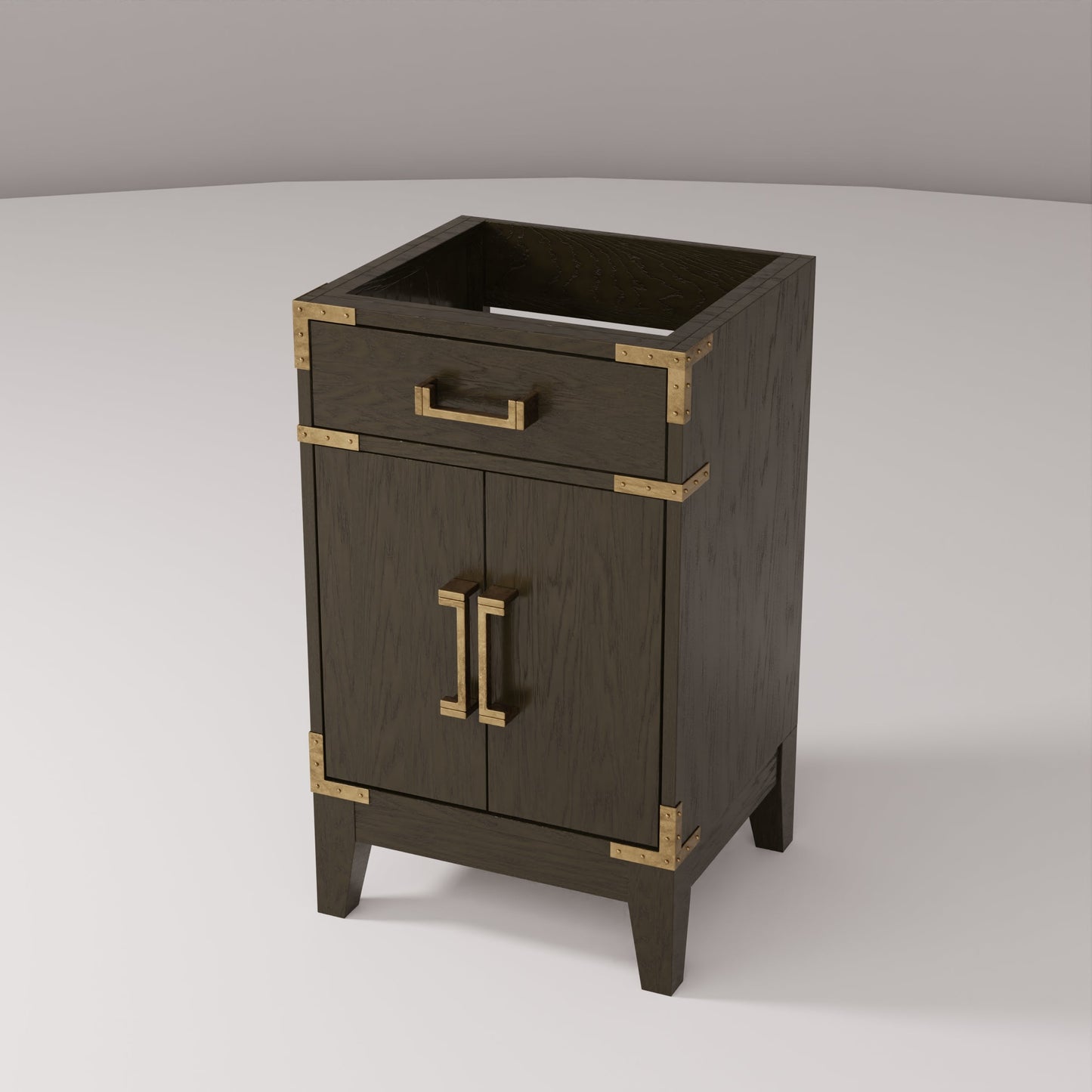 Laurel 20 in W x 18 in D Brown Oak Single Bath Vanity