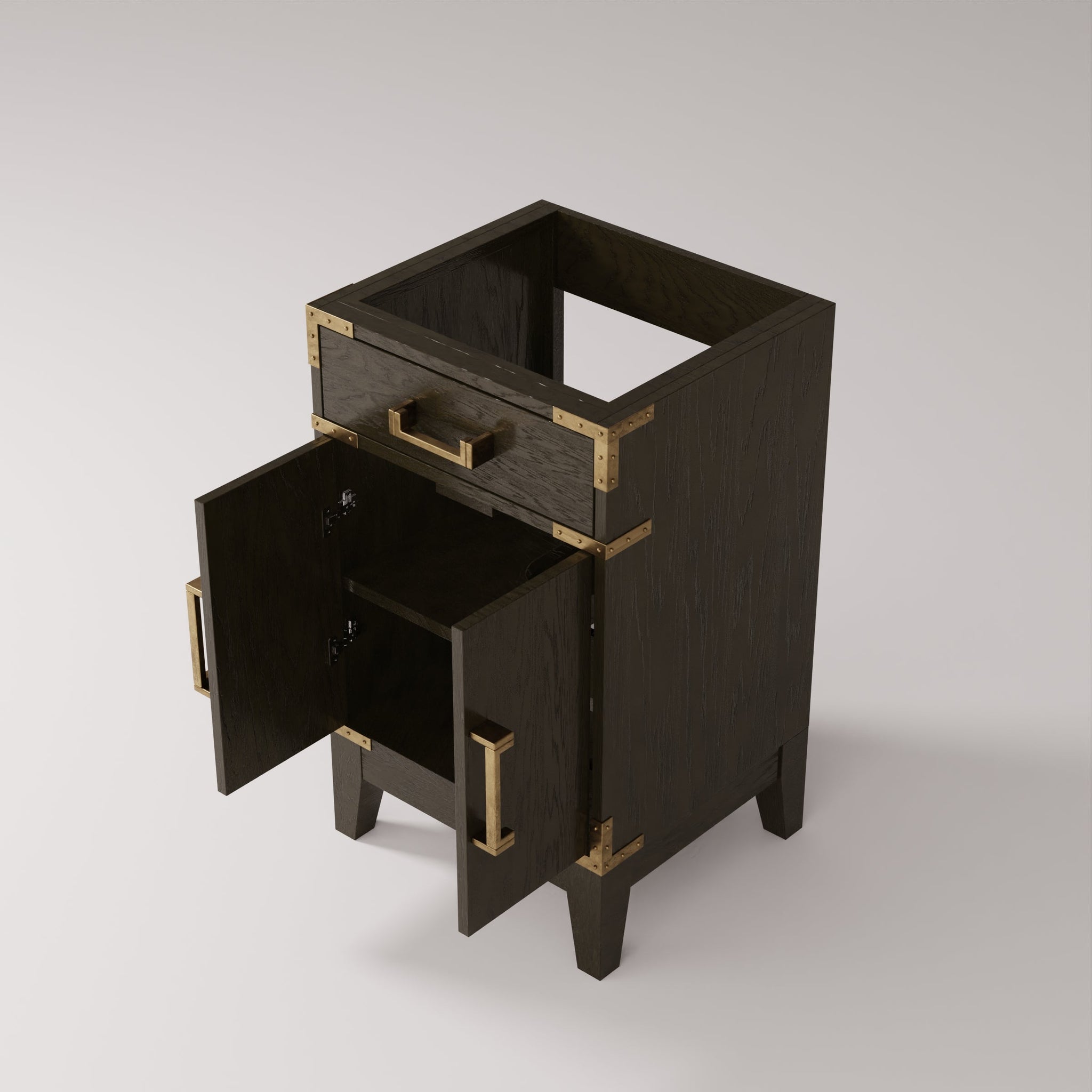 Laurel 20 in W x 18 in D Brown Oak Single Bath Vanity
