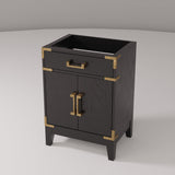 Laurel 24 in W x 18 in D Black Oak Single Bath Vanity
