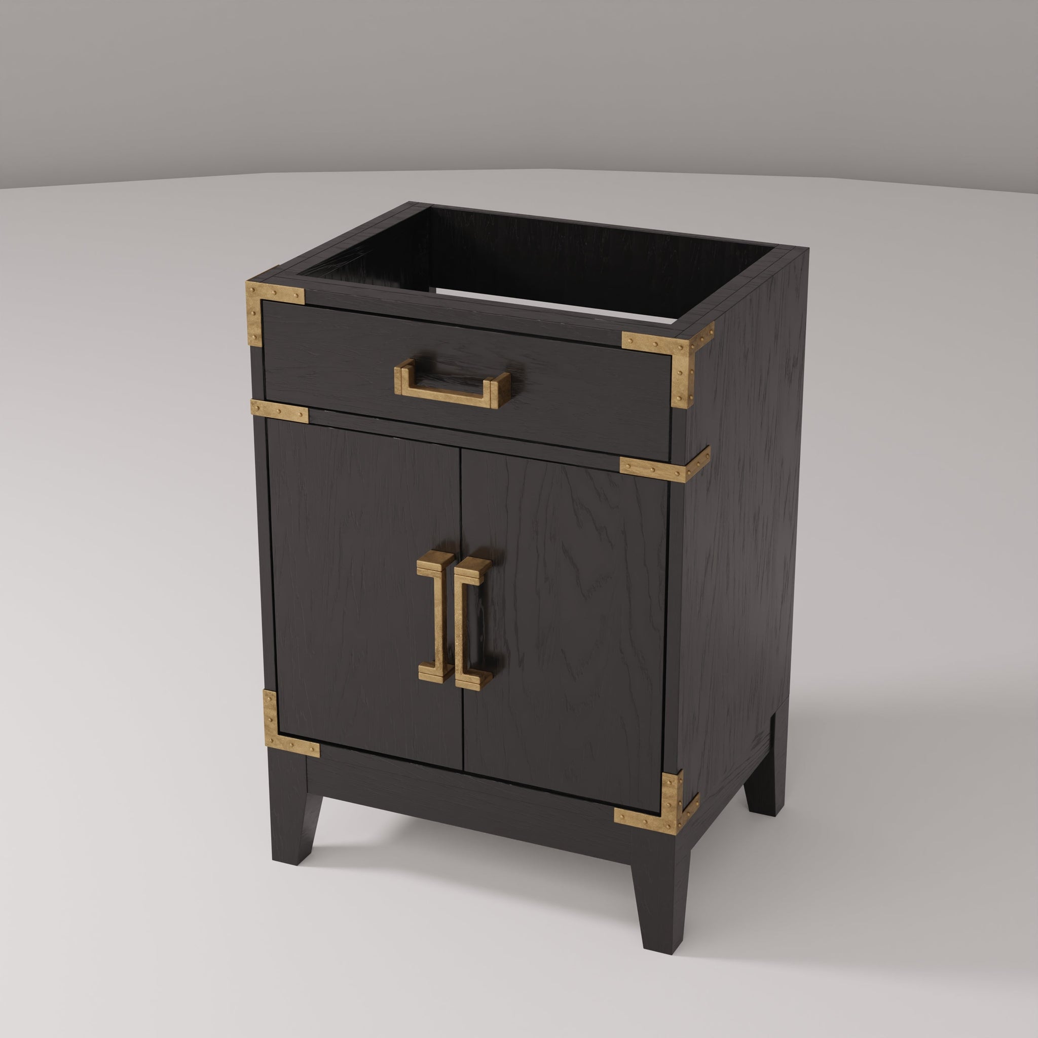 Laurel 24 in W x 18 in D Black Oak Single Bath Vanity
