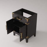 Laurel 24 in W x 18 in D Black Oak Single Bath Vanity