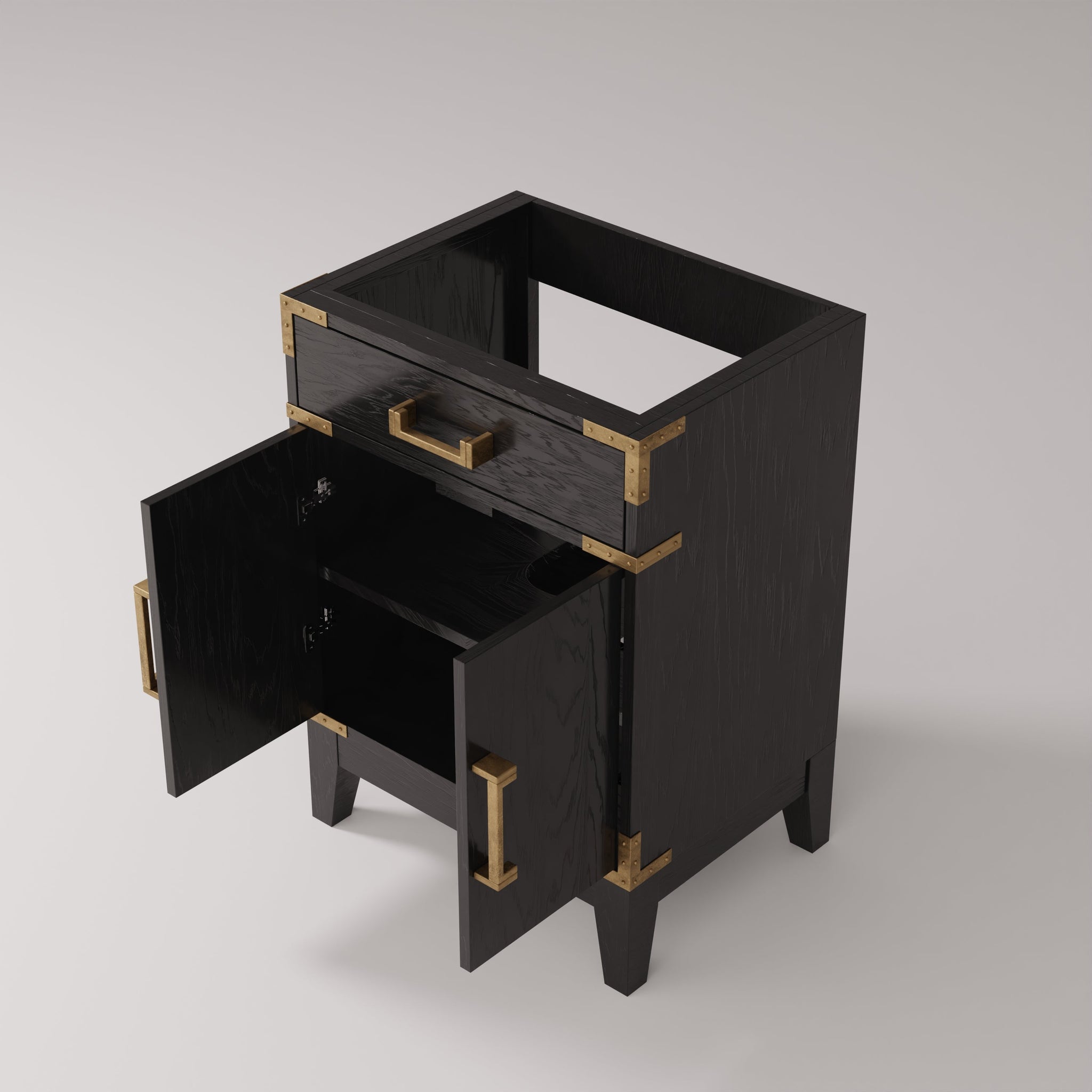 Laurel 24 in W x 18 in D Black Oak Single Bath Vanity