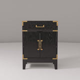Laurel 24 in W x 18 in D Black Oak Single Bath Vanity