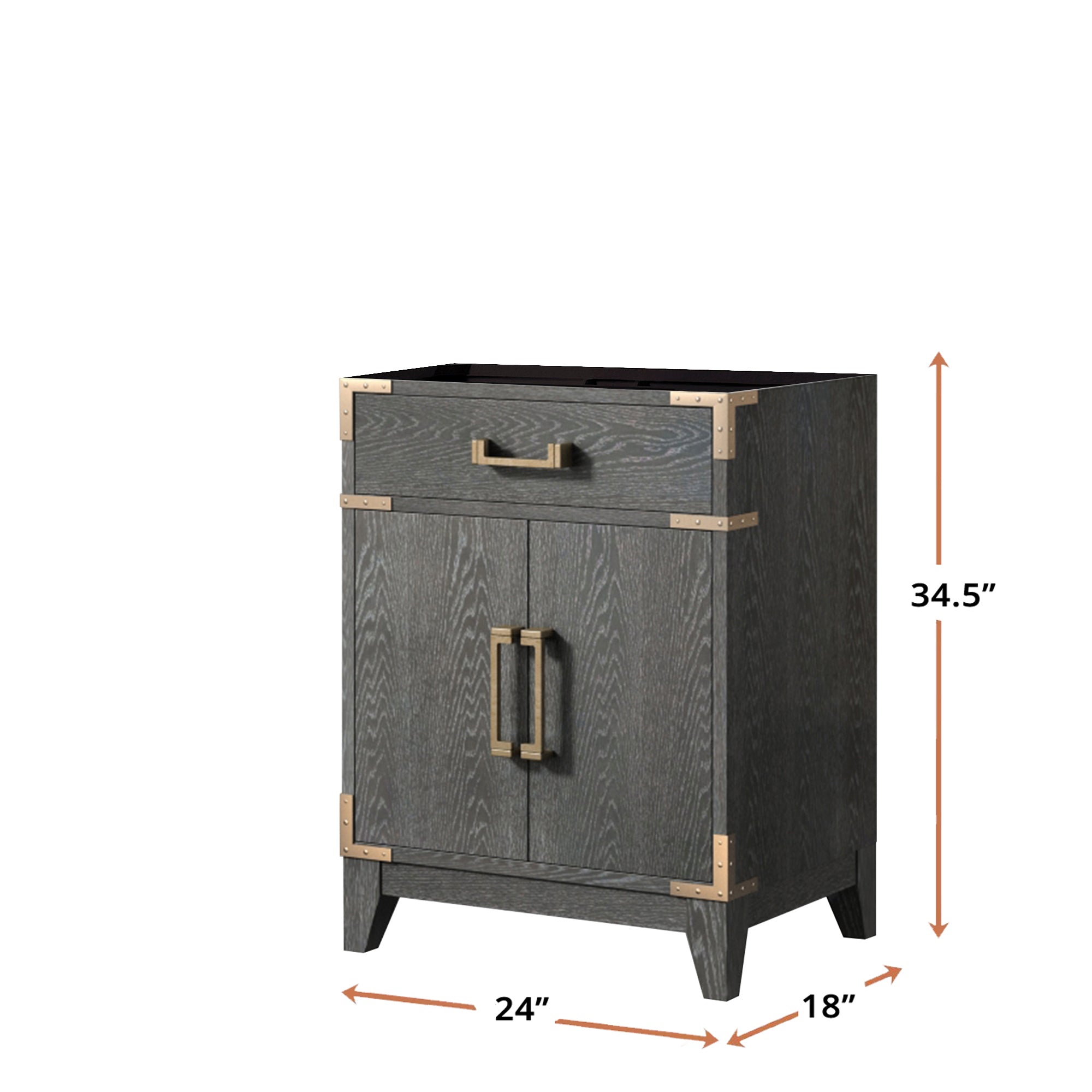 Laurel 24 in W x 18 in D Black Oak Single Bath Vanity