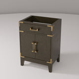 Laurel 24 in W x 18 in D Brown Oak Single Bath Vanity
