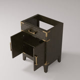 Laurel 24 in W x 18 in D Brown Oak Single Bath Vanity