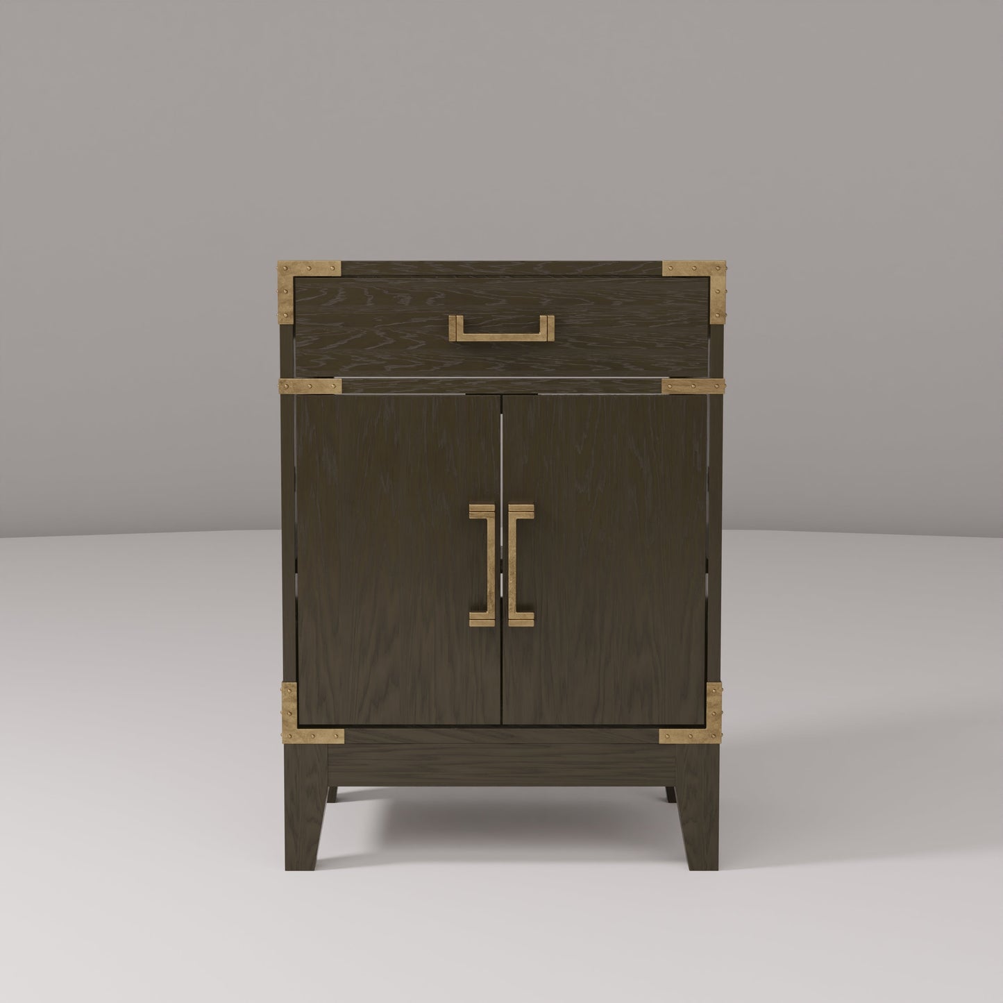 Laurel 24 in W x 18 in D Brown Oak Single Bath Vanity