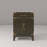 Laurel 24 in W x 18 in D Brown Oak Single Bath Vanity