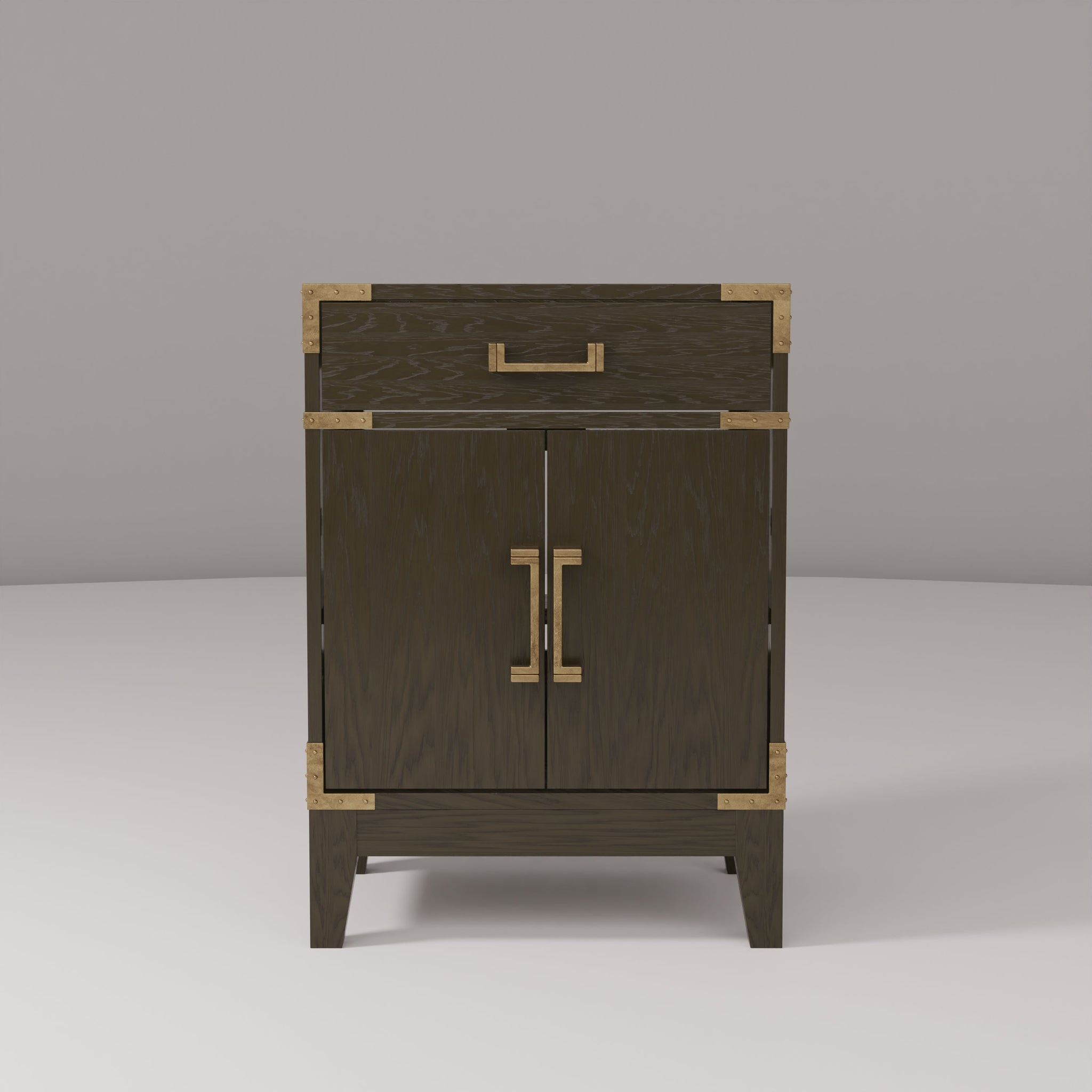 Laurel 24 in W x 18 in D Brown Oak Single Bath Vanity