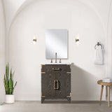 Laurel 24 in W x 18 in D Brown Oak Single Bath Vanity