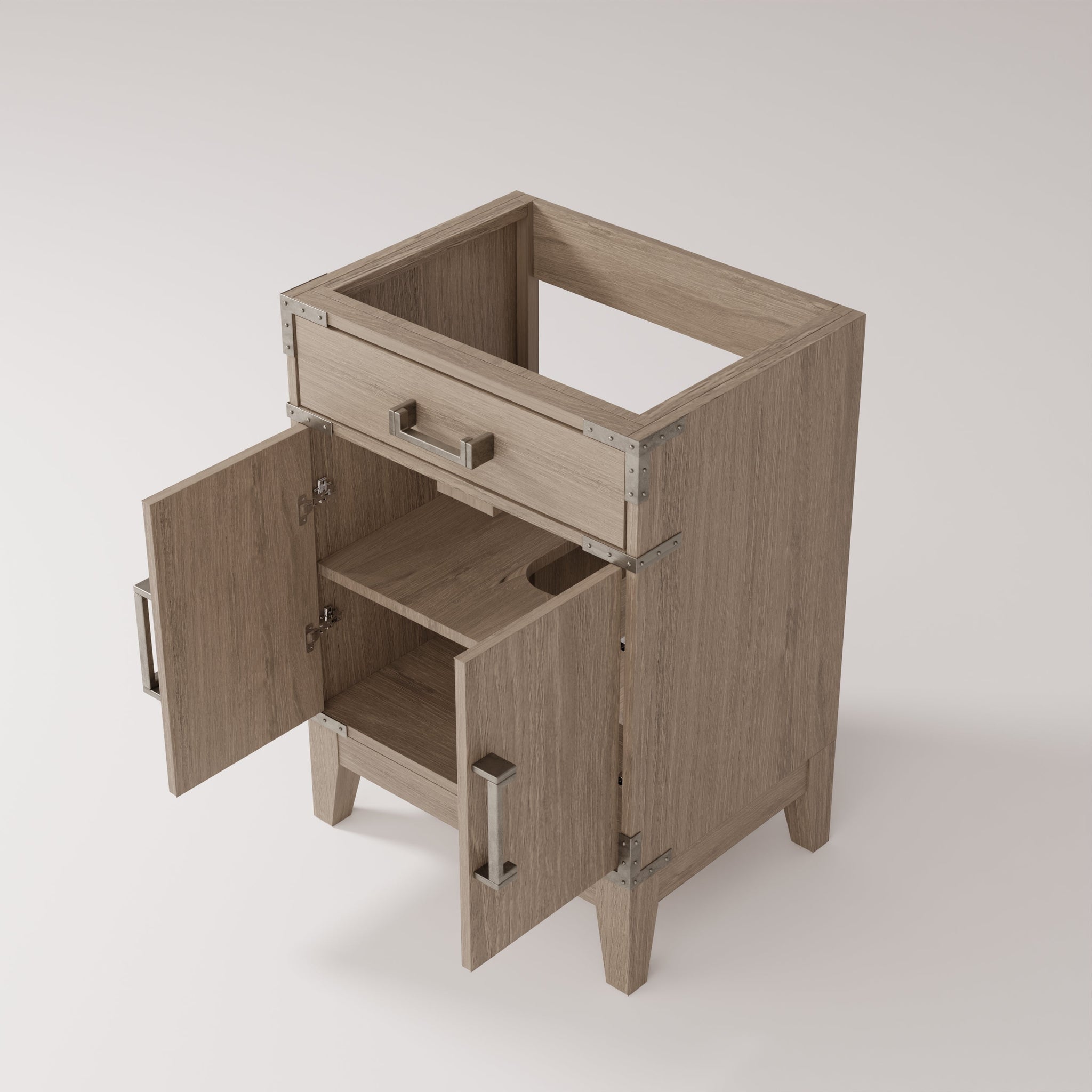 Laurel 24 in W x 18 in D Grey Oak Single Bath Vanity