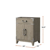 Laurel 24 in W x 18 in D Grey Oak Single Bath Vanity