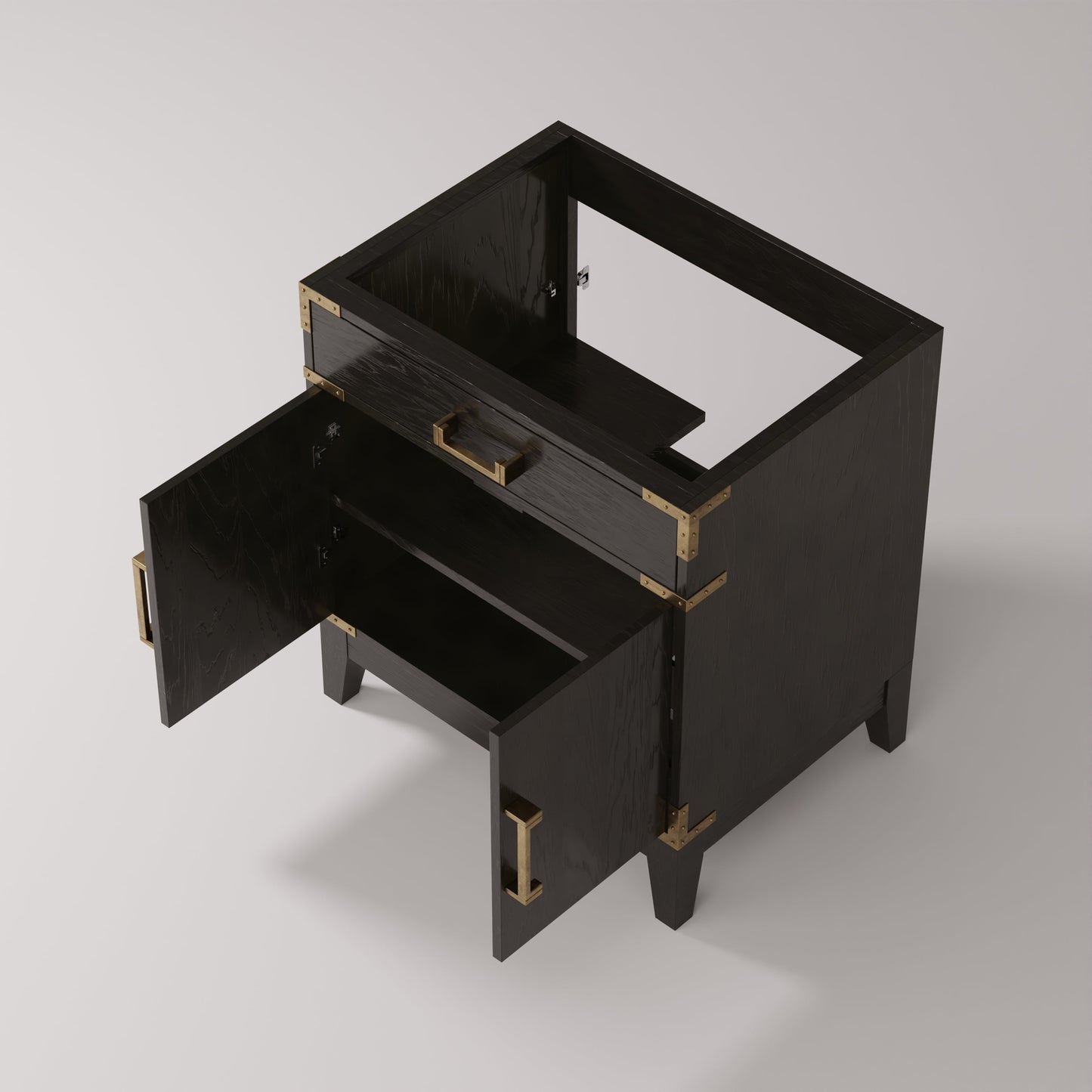 Laurel 30 in W x 22 in D Black Oak Single Bath Vanity