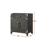 Laurel 30 in W x 22 in D Black Oak Single Bath Vanity