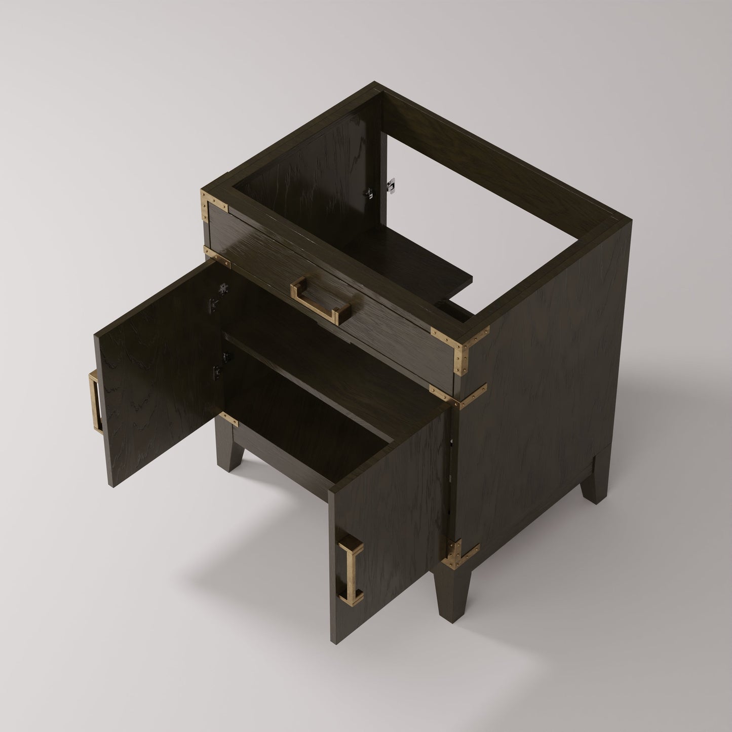 Laurel 30 in W x 22 in D Brown Oak Single Bath Vanity