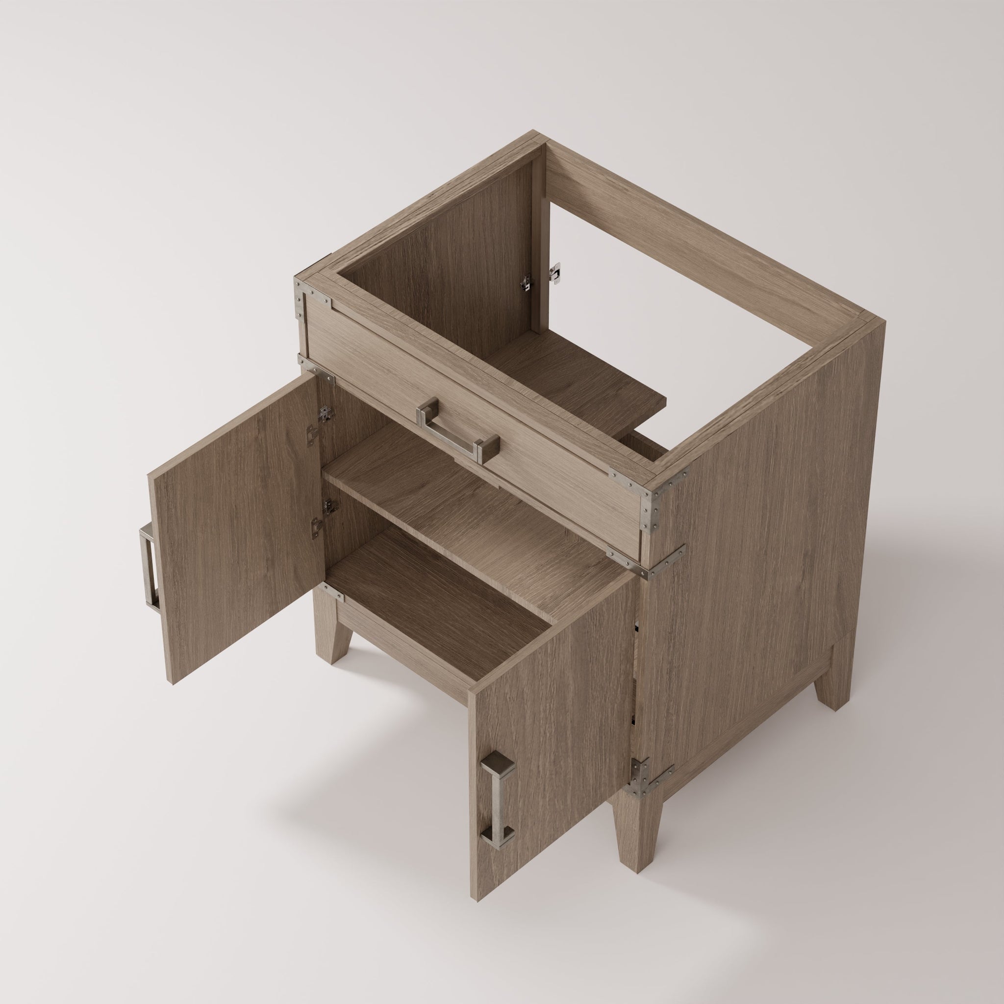 Laurel 30 in W x 22 in D Grey Oak Single Bath Vanity