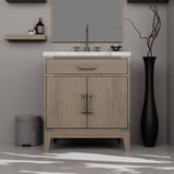 Laurel 30 in W x 22 in D Grey Oak Single Bath Vanity