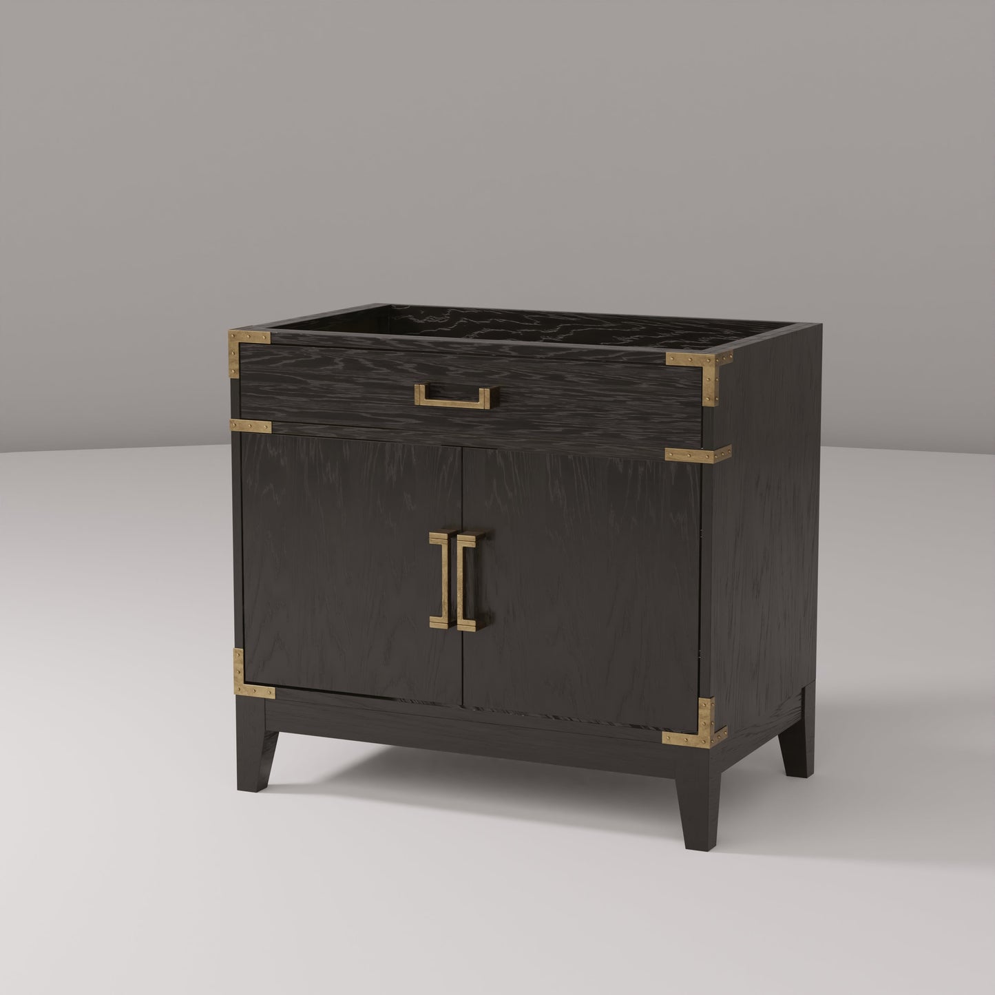 Laurel 36 in W x 22 in D Black Oak Single Bath Vanity