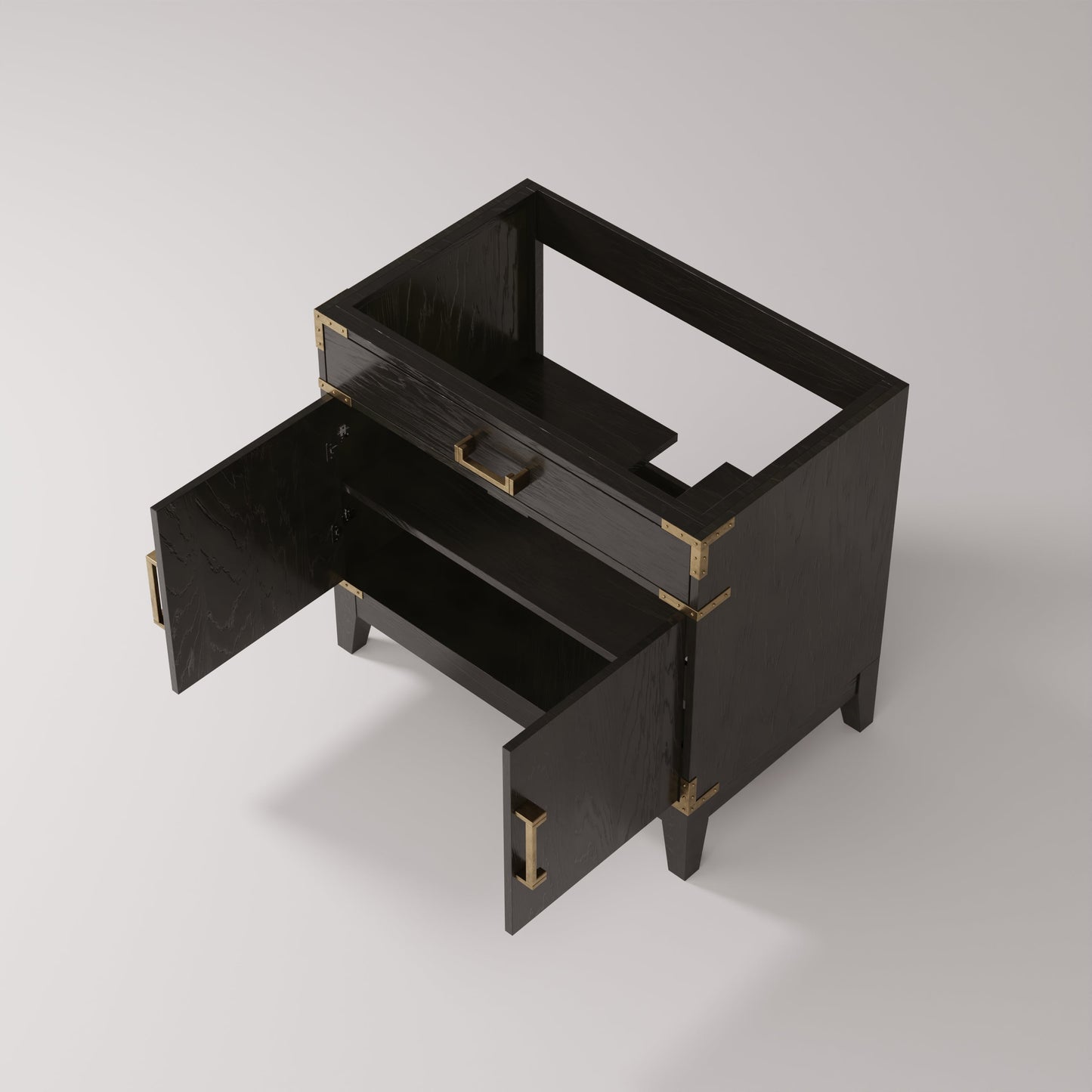 Laurel 36 in W x 22 in D Black Oak Single Bath Vanity