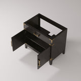 Laurel 36 in W x 22 in D Black Oak Single Bath Vanity