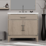 Laurel 36 in W x 22 in D Grey Oak Single Bath Vanity