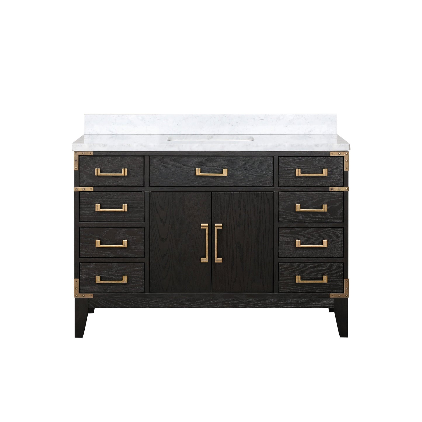 Laurel 48 in. Freestanding Bathroom Vanity with Carrara Marble Sink Top