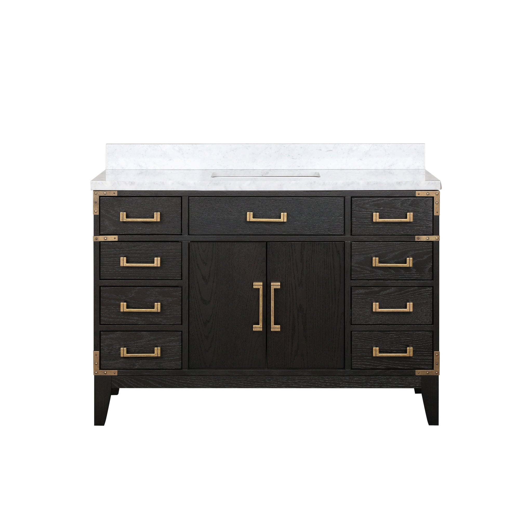 Laurel 48 in. Freestanding Bathroom Vanity with Carrara Marble Sink Top